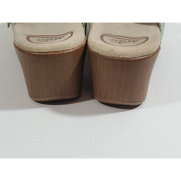 Dansko Sophie Irlidescent Reptile Print Slip On Mules Sandals 37/US 6.5 Beachy - Picture 9 of 13